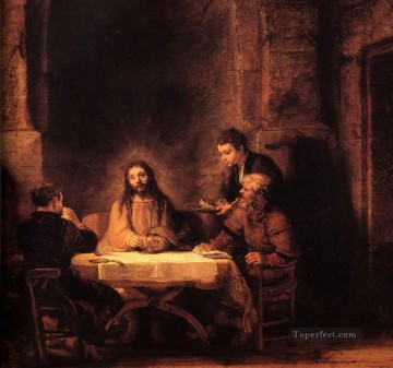 Cena en Emaús Rembrandt Pinturas al óleo